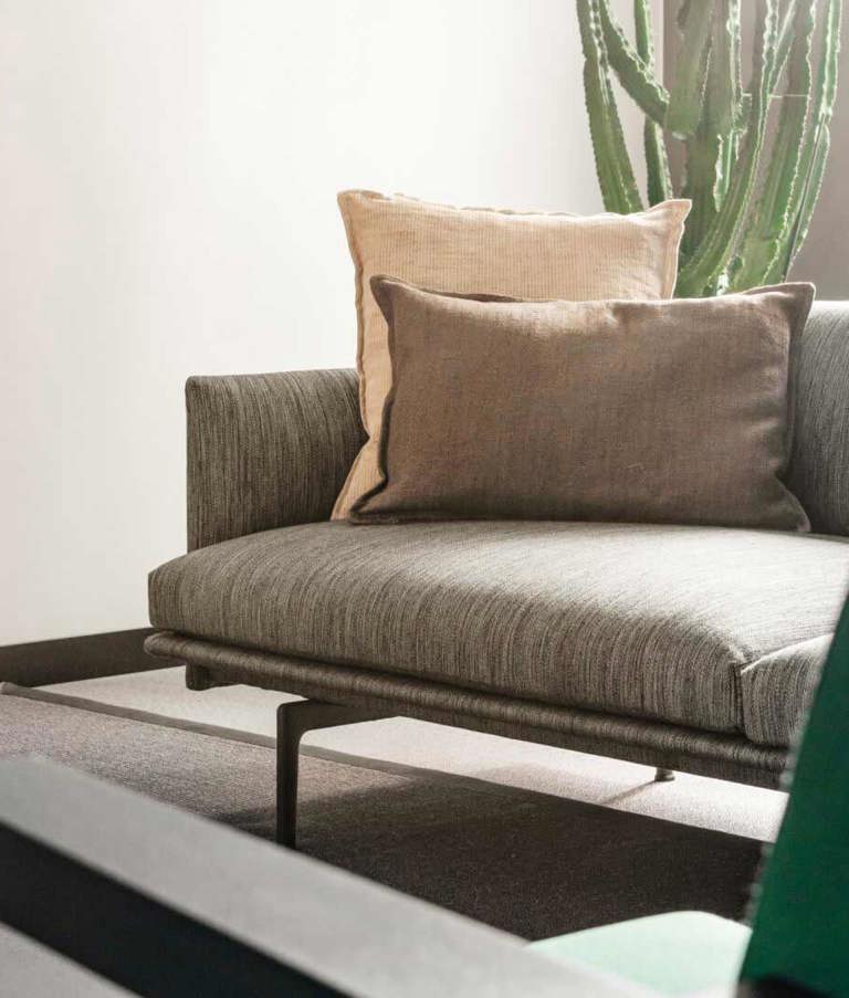 Meeting room with sofas and lounge chair in the Warsaw office in Poland. 