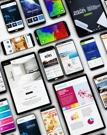 A visual display of different UI & UX designs