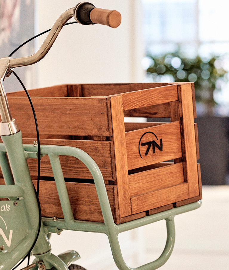 Bike with the 7N logo in the Copenhagen office in Denmark 